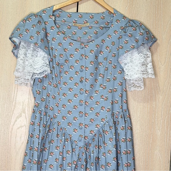 Recollection Mona Print Prairie Cottage Core Pioneer Vintage Style Cotton Dress - Picture 2 of 14
